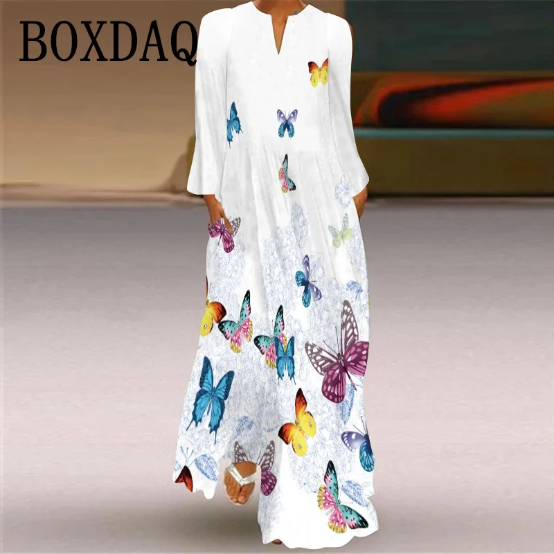 Ethnic Fashion Wear - Female 2025 Spring Autumn Maxi Dress