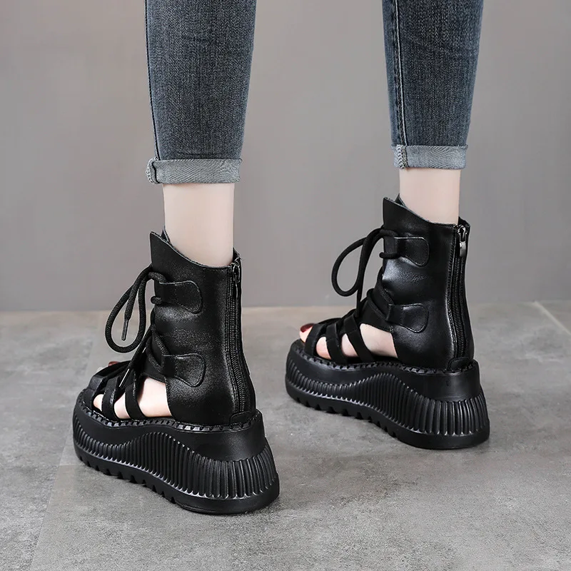 8CM Ethnic Cow Genuine Leather - Ethnic Modern Fashion 评论和价格