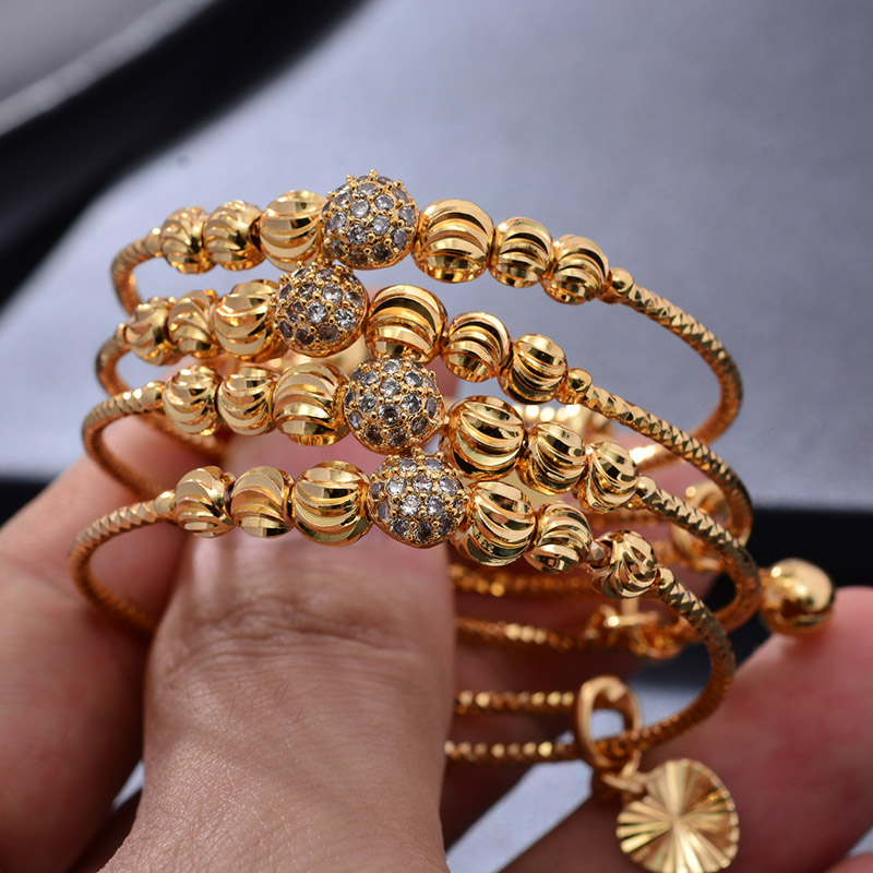 24K 4pcs Ethnic Bead Gold Colo - Ethnic Fashion Dubai 评论和价格