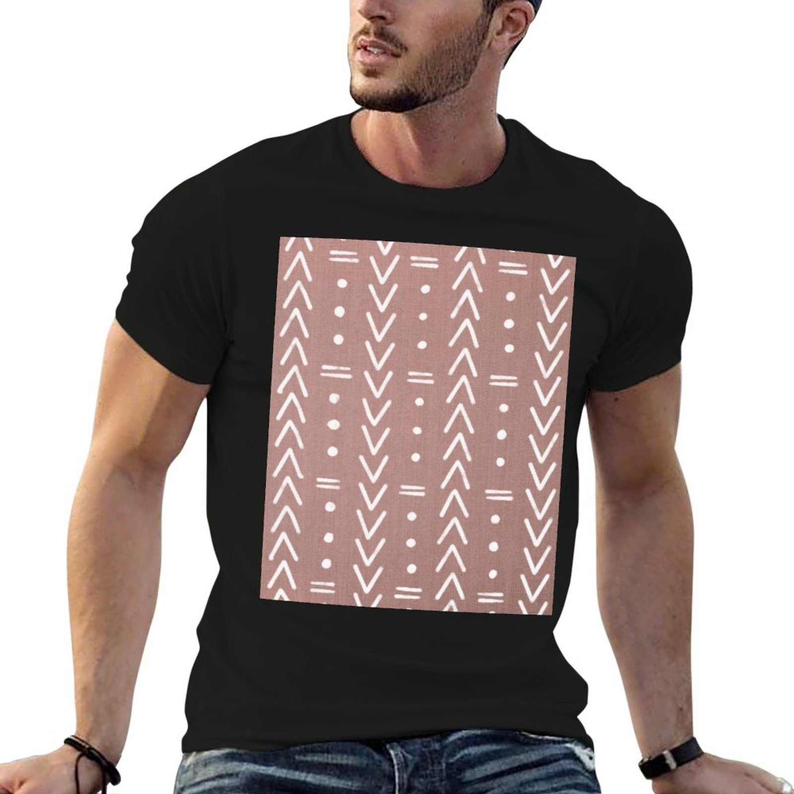 Mudcloth White Geometric Shape - Mudcloth Print Top 评论和价格