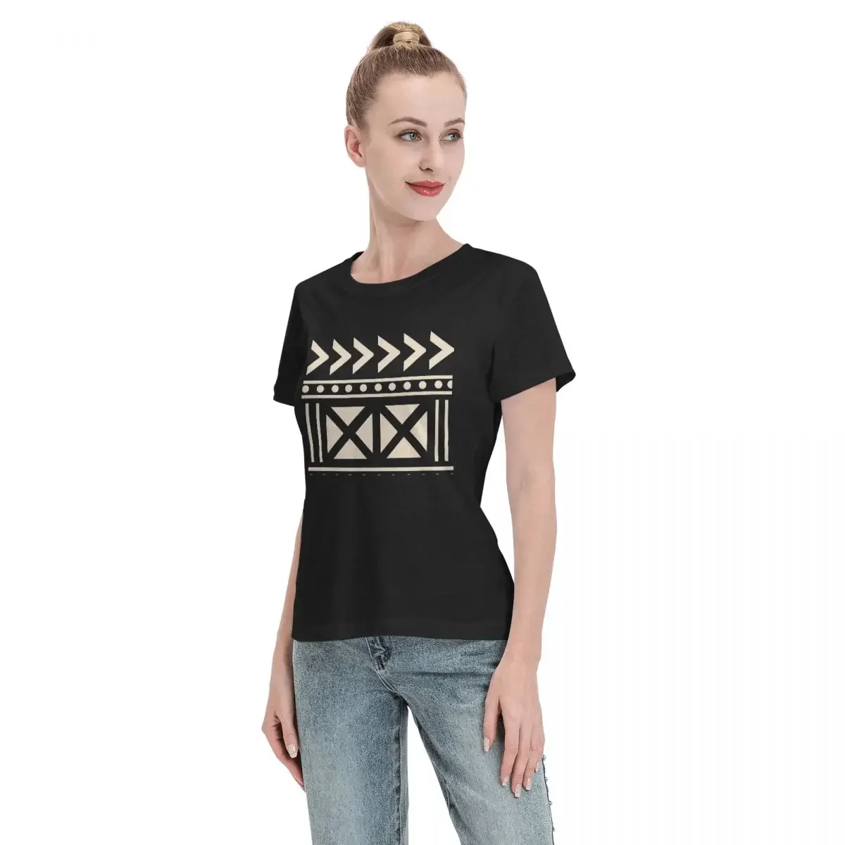 Women T-Shirt African Mud Clot - Mudcloth Print Top 评论和价格