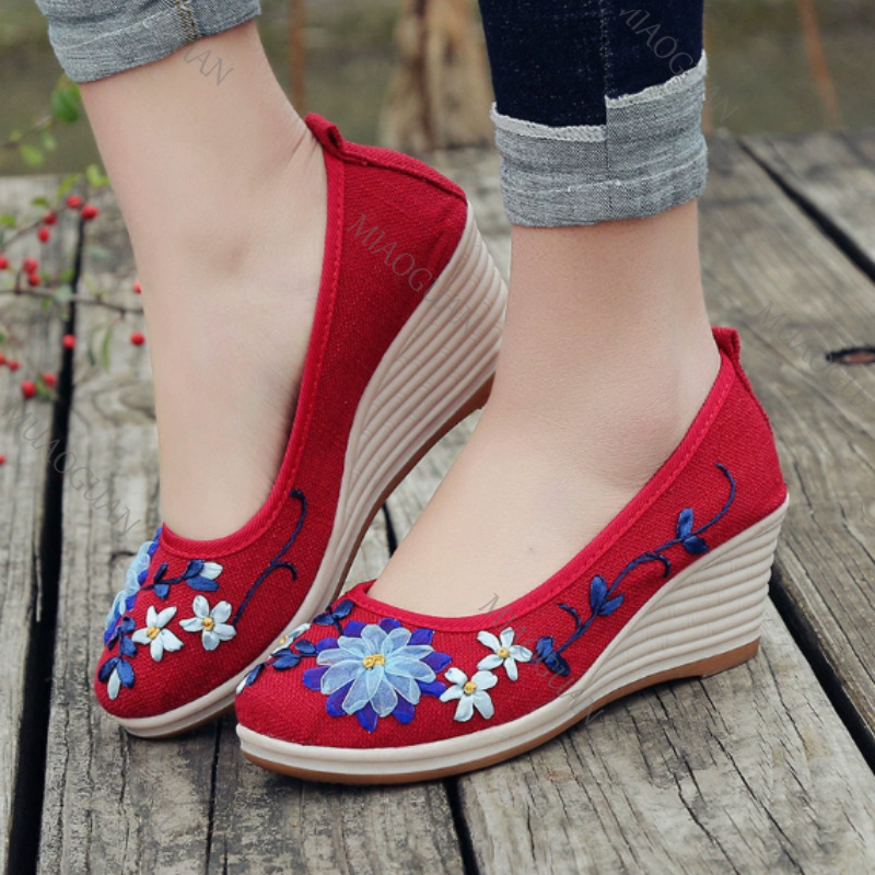 Embroidered Women Comfort Wedg - Ethnic Fashion 评论和价格