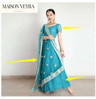 India Women's Saree Embroidery - Saree Georgette Women 评论和价格