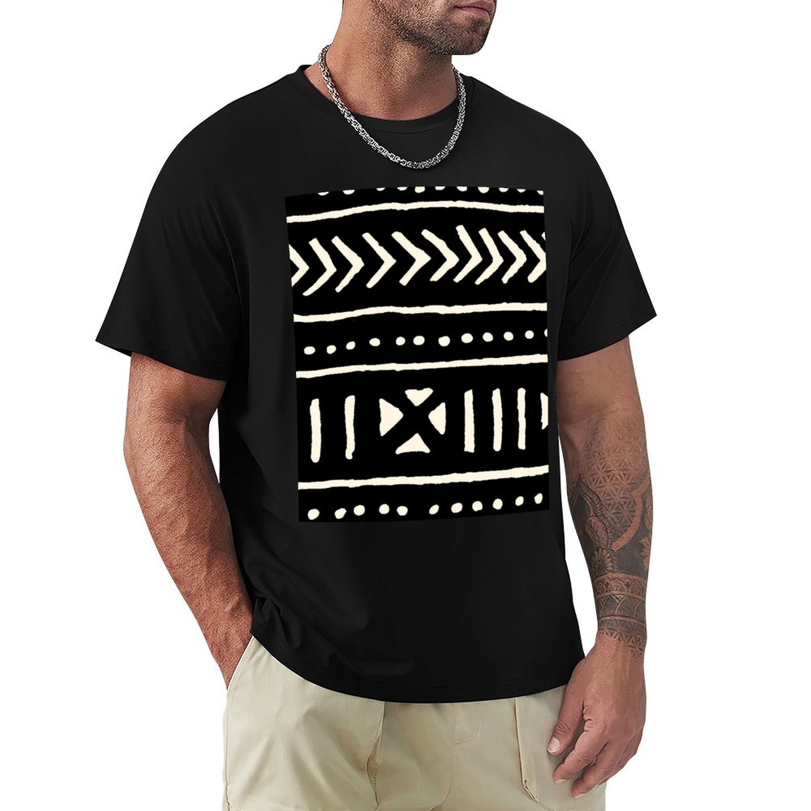 african mud cloth black and wh - Mudcloth Print Top 评论和价格