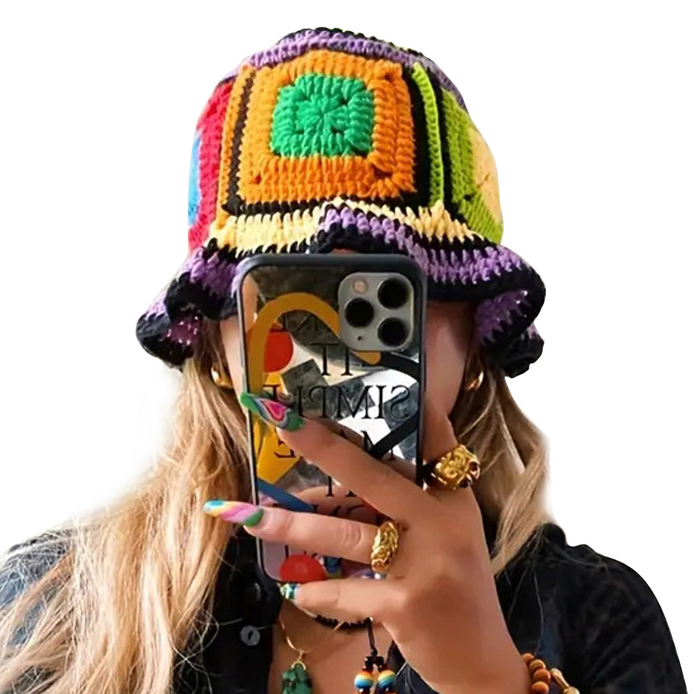 Purple-Edged Zuma Hat, Hand-Kn - Ethnic Wear Fashion Designer 评论和价格