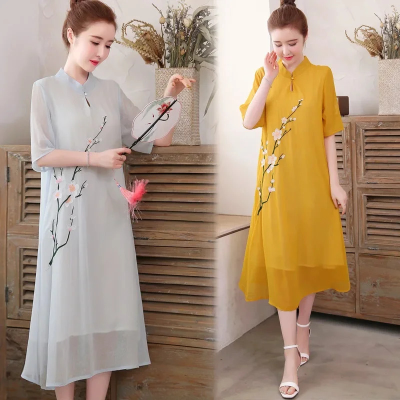 White Chinese Qipao Cheongsam  - Ao Dai Vietnam Dress 评论和价格