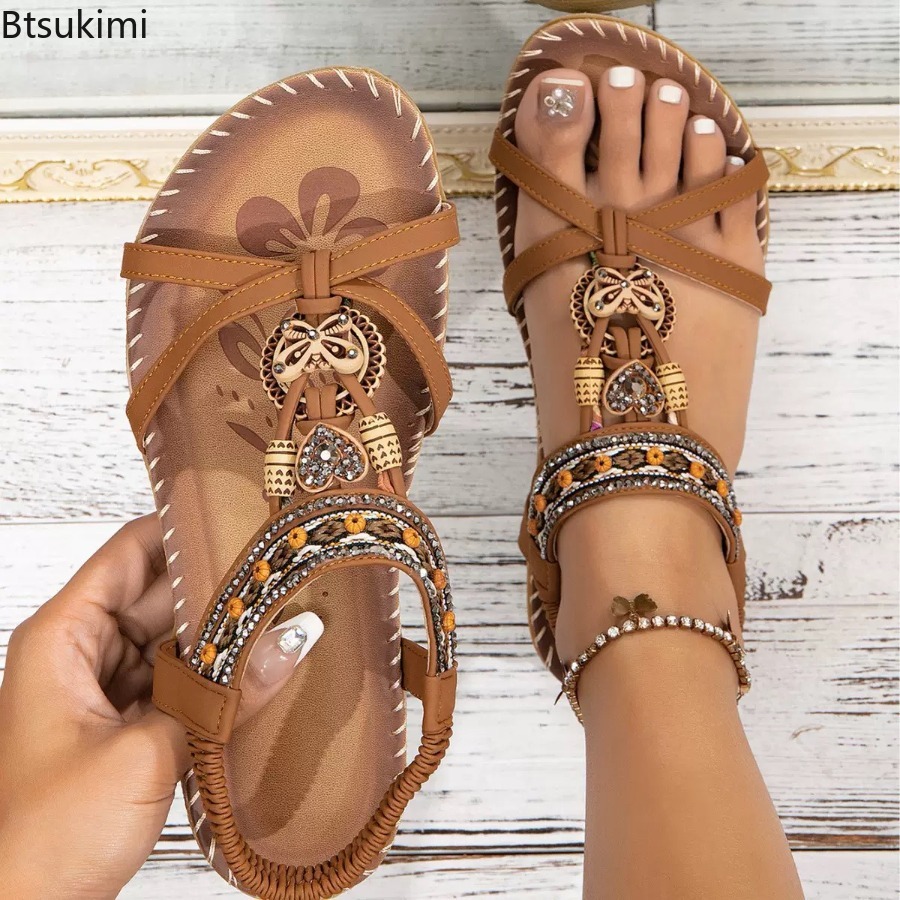 Women Bohemian Sandals Outdoor - Ethnic Fashion 评论和价格
