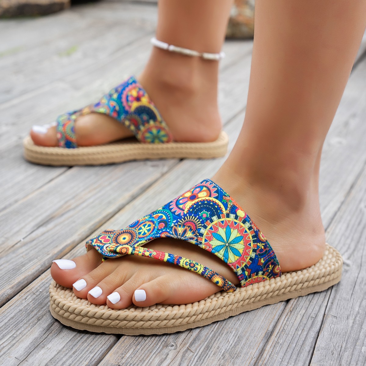 Women Slippers Open Toe Slip o - Ethnic Modern Fashion 评论和价格