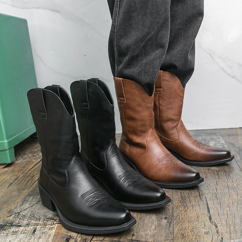 Men Boots Classic Embroidery W - Ethnic Fashion 评论和价格