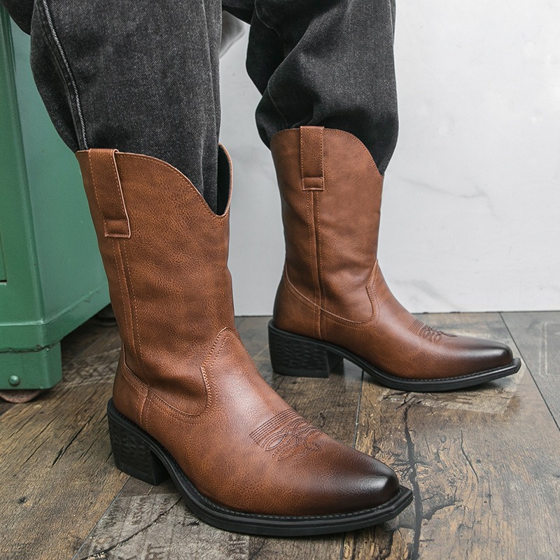 Men Boots Classic Embroidery W - Ethnic Fashion 评论和价格