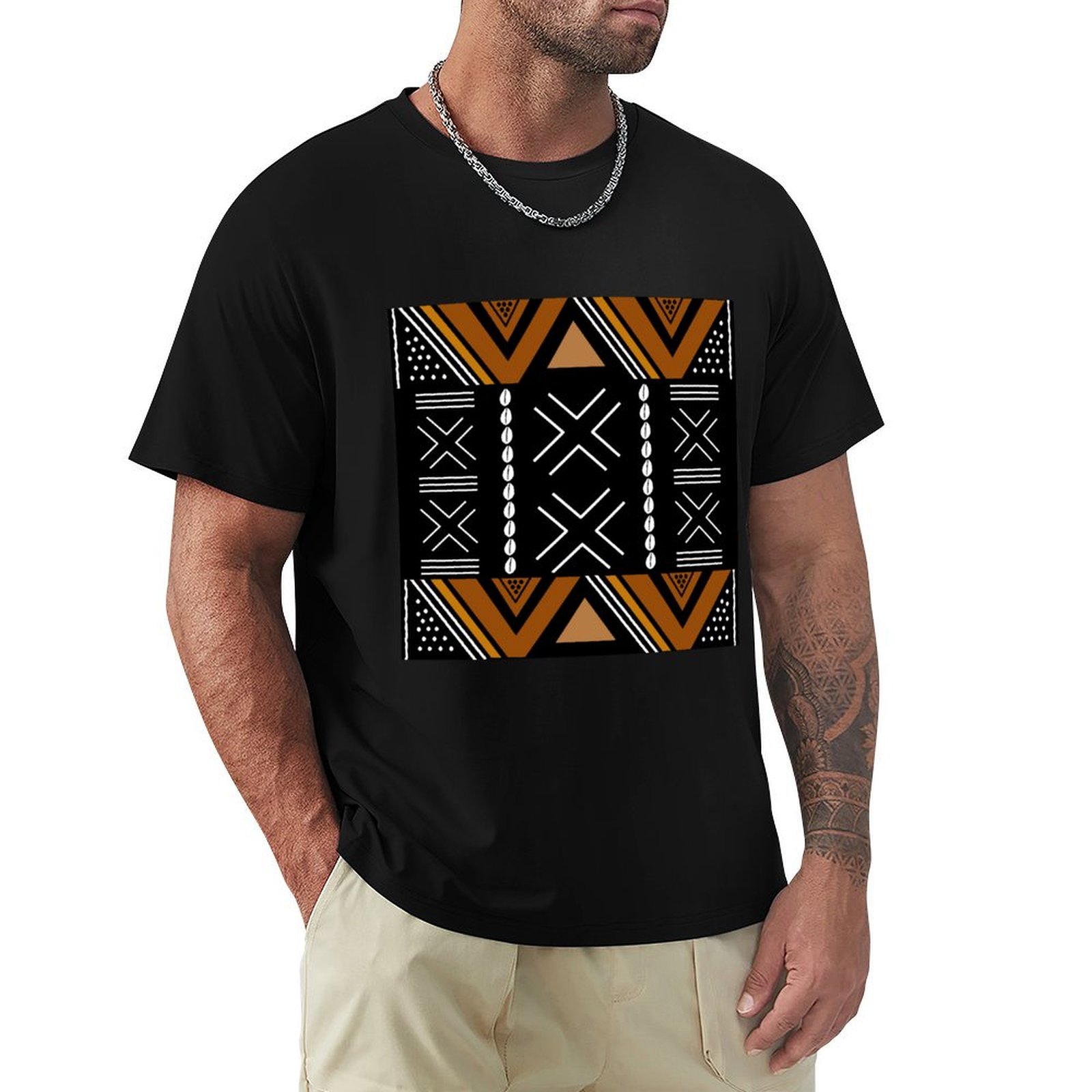 African Mud Cloth Bogolan Desi - Mudcloth Print Top 评论和价格