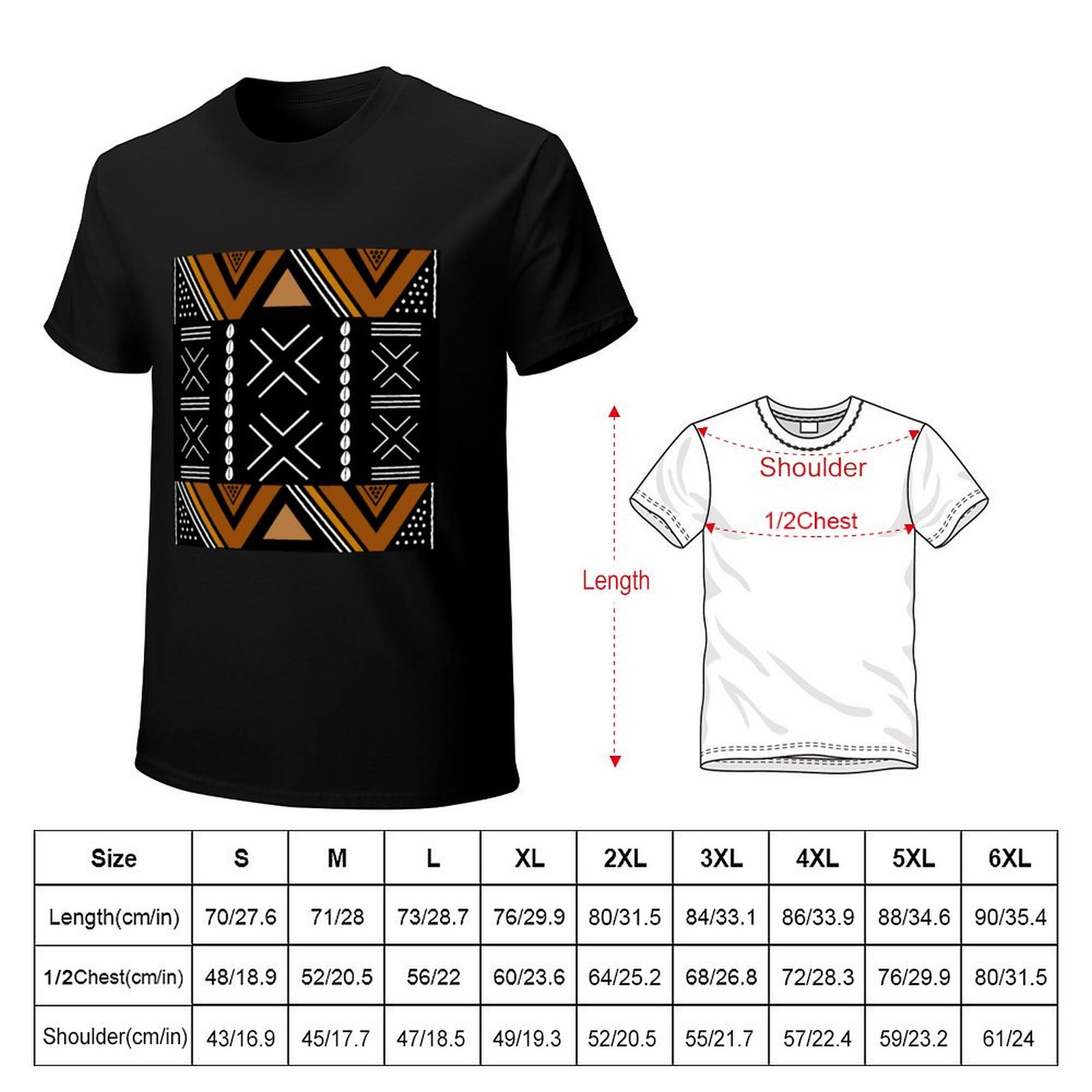 African Mud Cloth Bogolan Desi - Mudcloth Print Top 评论和价格