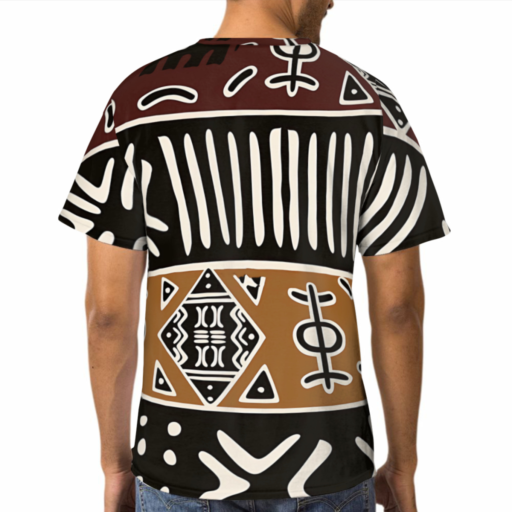 Mud Cloth with Elephants 3D Pr - Mudcloth Print Top 评论和价格