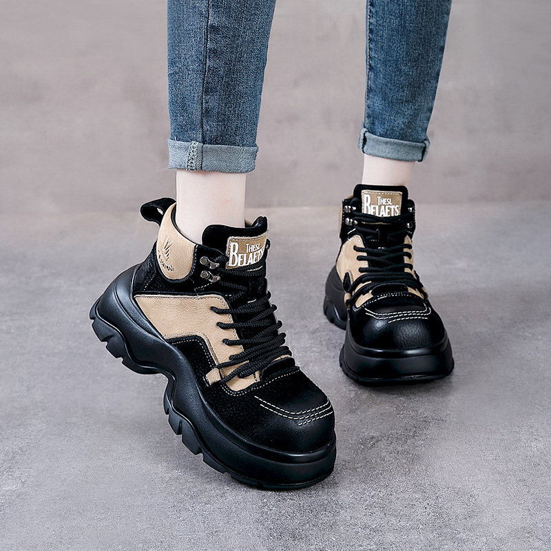 6cm Genuine Leather Wedge Fash - Ethnic Fashion 评论和价格