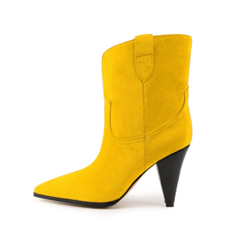 Bicolor Spike Heels Pull On Fa - Ethnic Fashion 评论和价格
