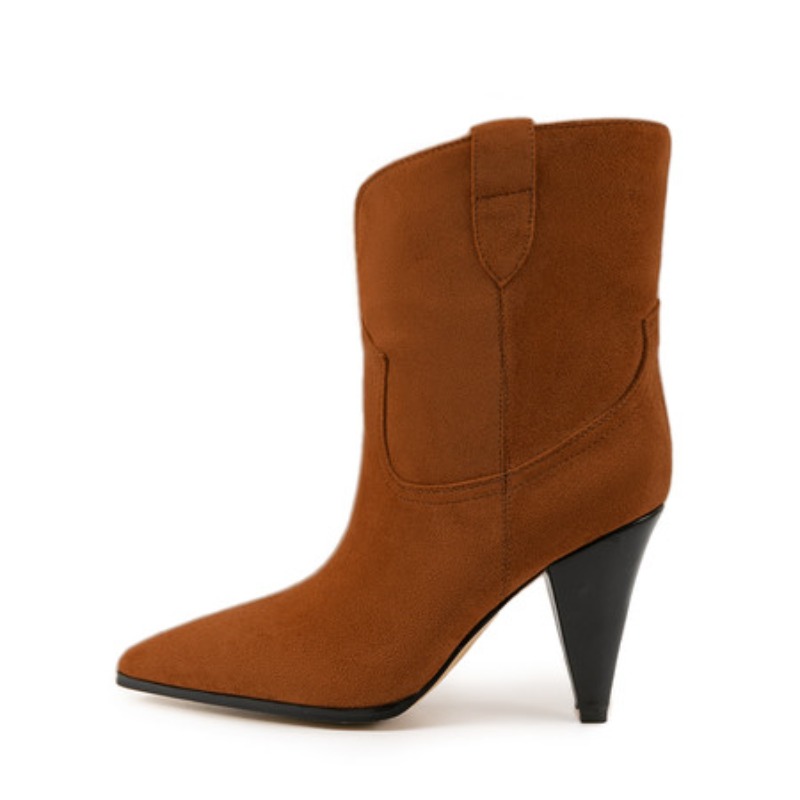 Bicolor Spike Heels Pull On Fa - Ethnic Fashion 评论和价格