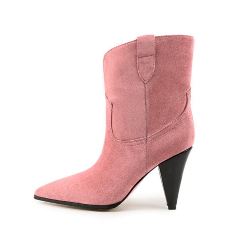 Bicolor Spike Heels Pull On Fa - Ethnic Fashion 评论和价格